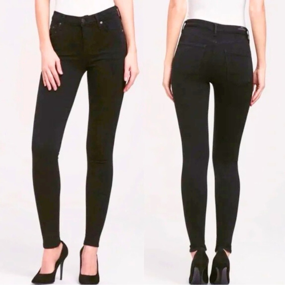 CITIZENS OF HUMANITY (CofH) Rocket High Rise Skinny Jeans in Jet Black size 28